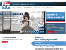 Tablet Screenshot of hjelmsbilservice.com